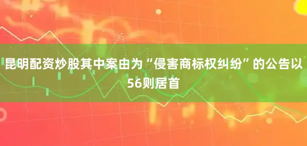 昆明配资炒股其中案由为“侵害商标权纠纷”的公告以56则居首